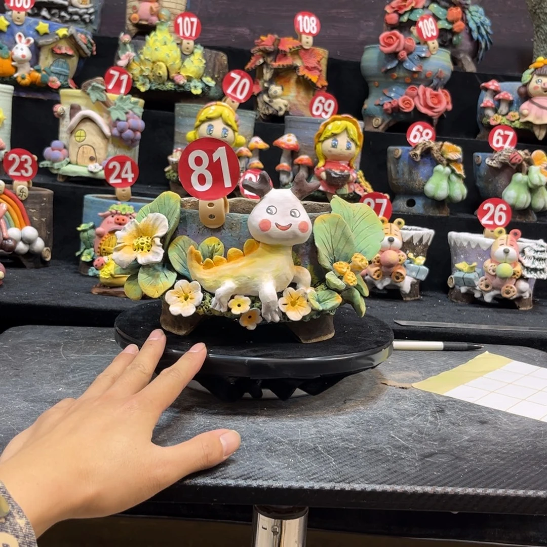 丢***ಠ白狐花器多肉花盆