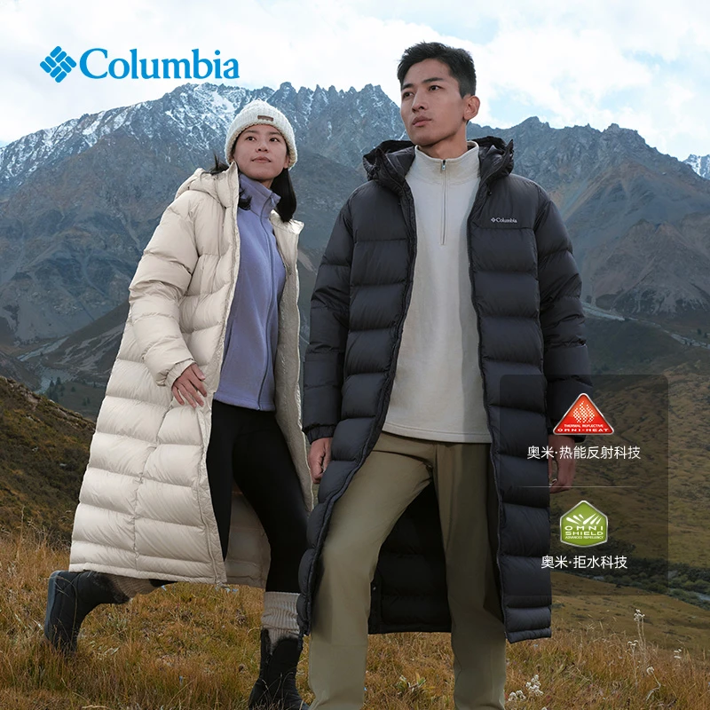 哥伦比亚户外25秋冬新品男女拒水银点700蓬鹅绒保暖羽绒服XE5357