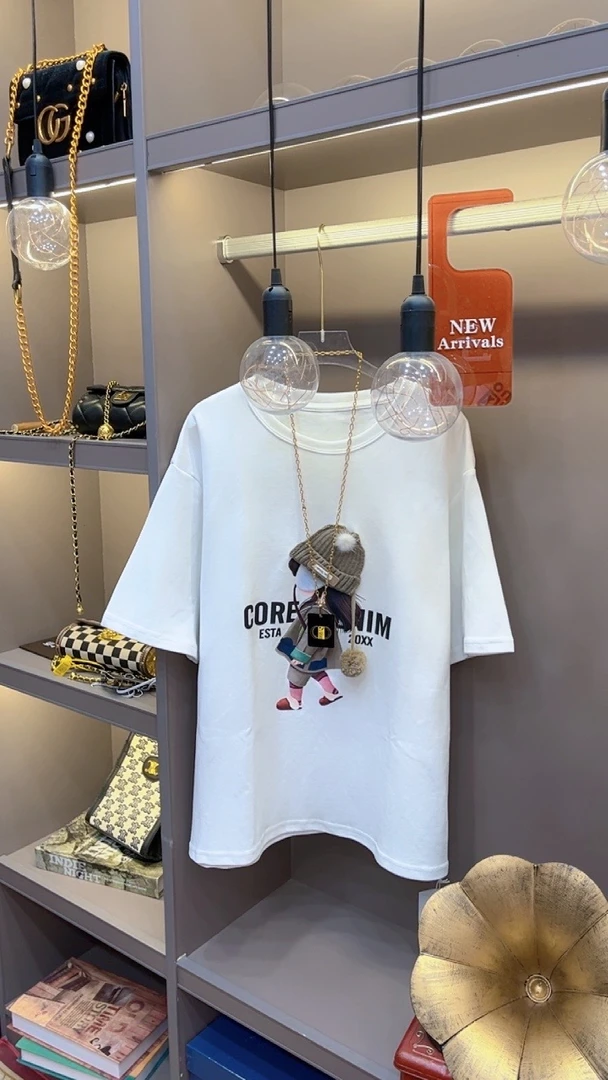 【帽子女孩】短袖T恤重工刺绣潮牌棉上衣休闲日常