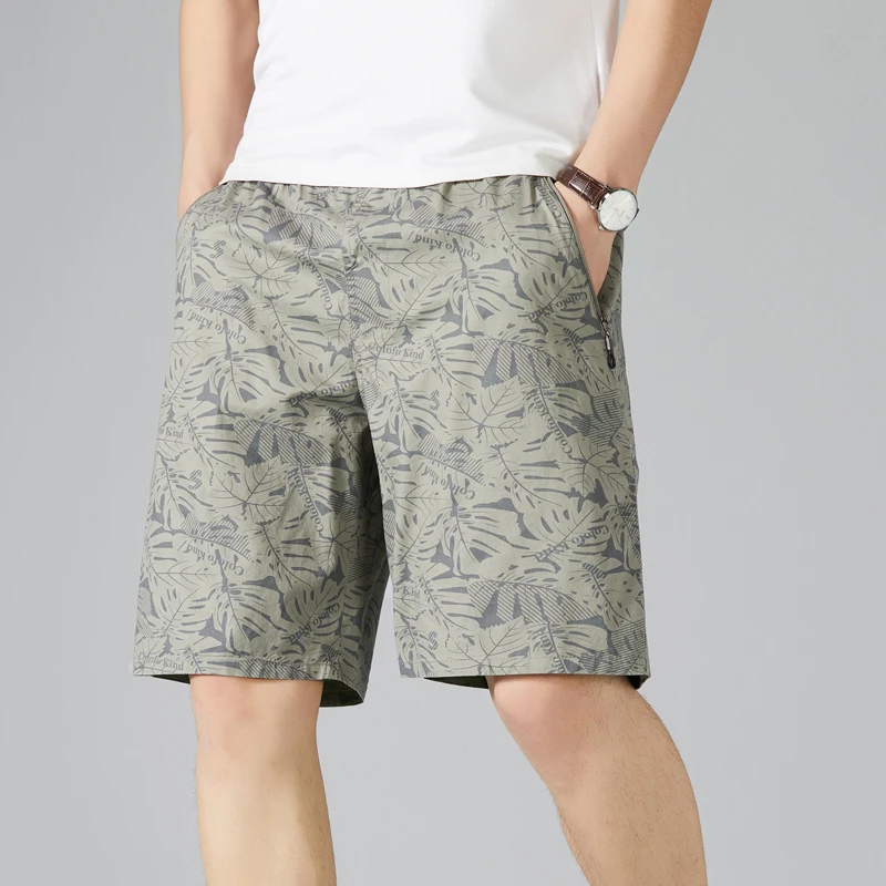 短裤男款夏季宽松纯棉潮流印花沙滩中裤潮牌高级感男士外穿五分裤
