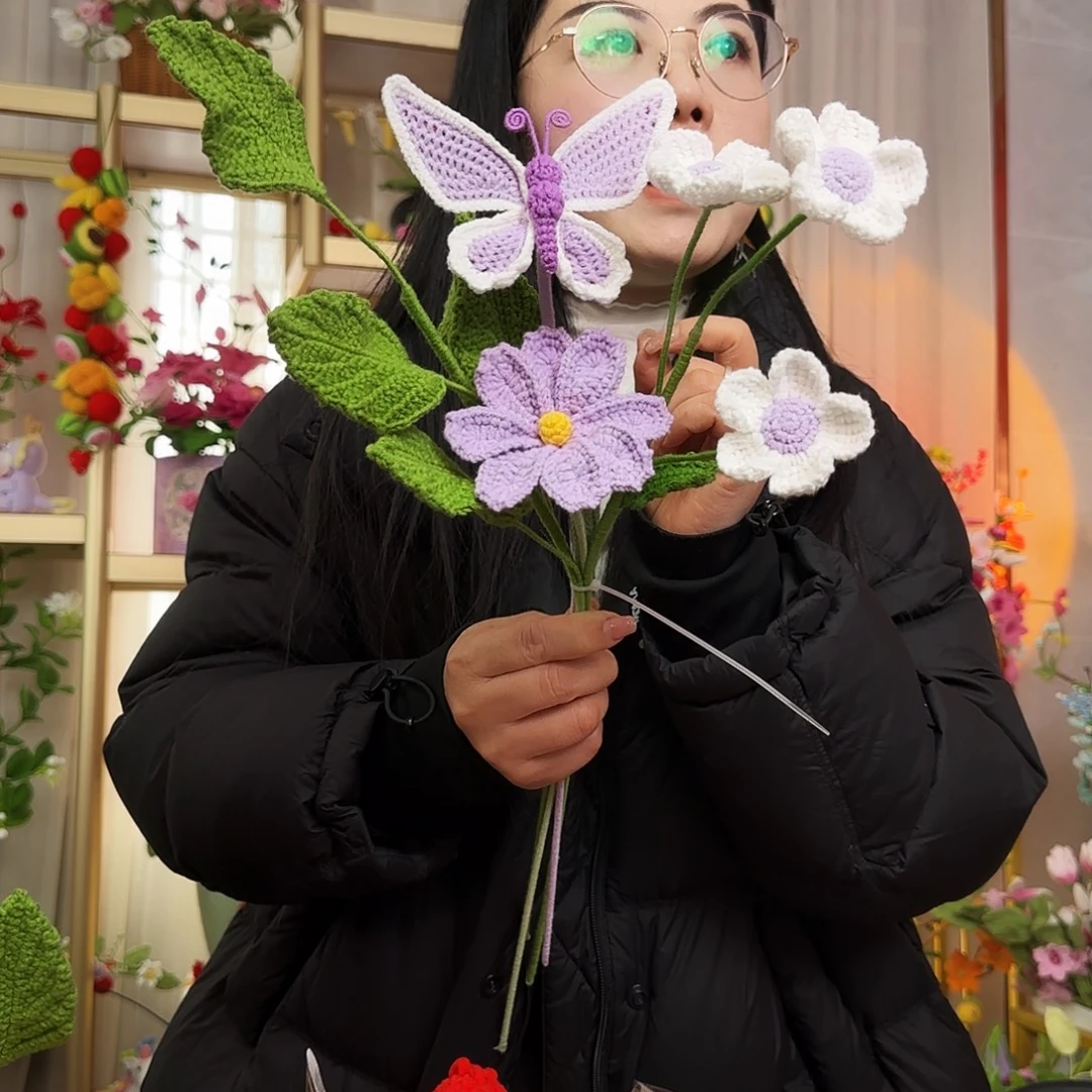 手工钩织设计花束