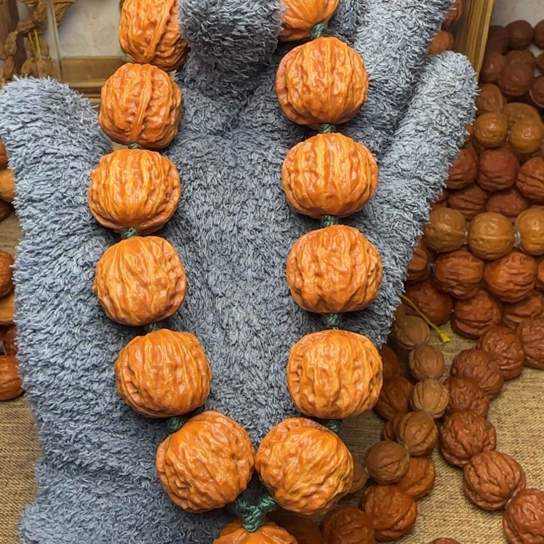 吊坠文玩核桃荔枝纹方墩手持23.20.20