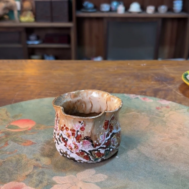 柴烧纯手工手绘陶瓷