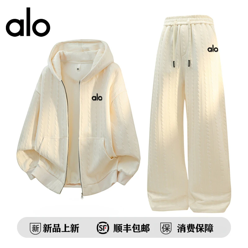 【官方奥特莱斯】品牌折扣 秋季时尚连帽套装男休闲卫衣长裤两件套