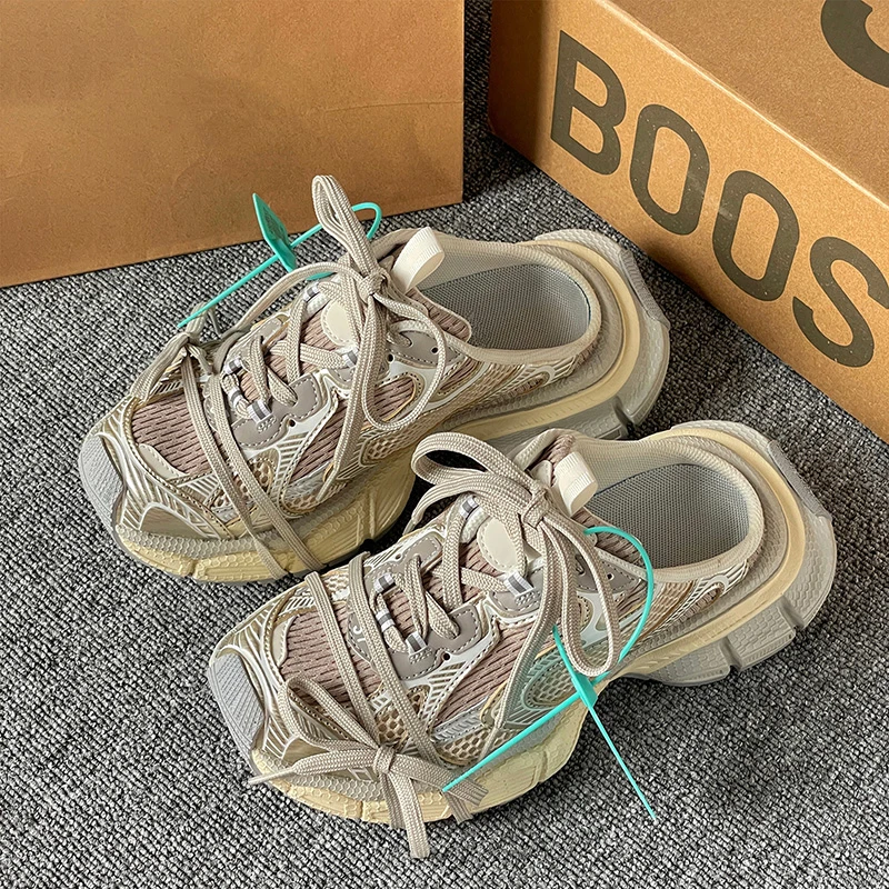 官网正品巴黎3xl半拖老爹鞋2025新款透气莆田厚底运动休闲男款女