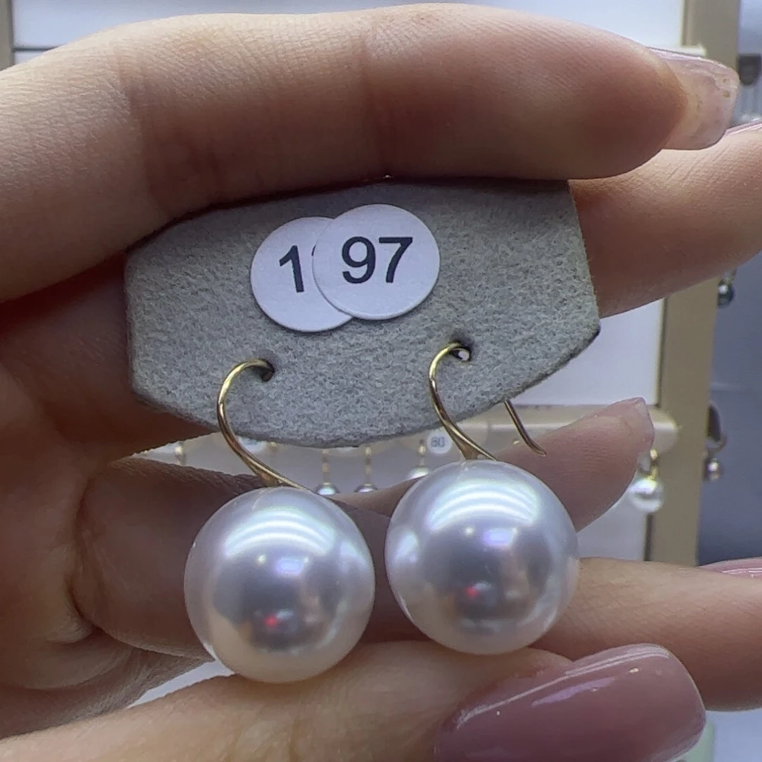 淡水珍珠耳饰18K金镶嵌