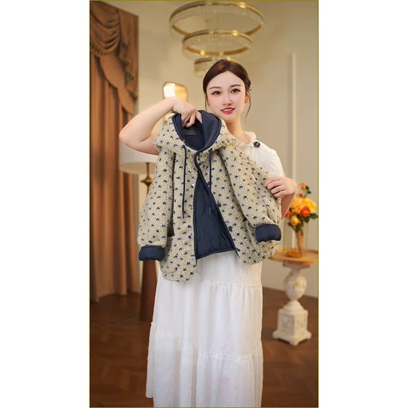 女童糕羔绒棉服冬装2025儿童秋冬季加厚棉袄小女孩外套3012
