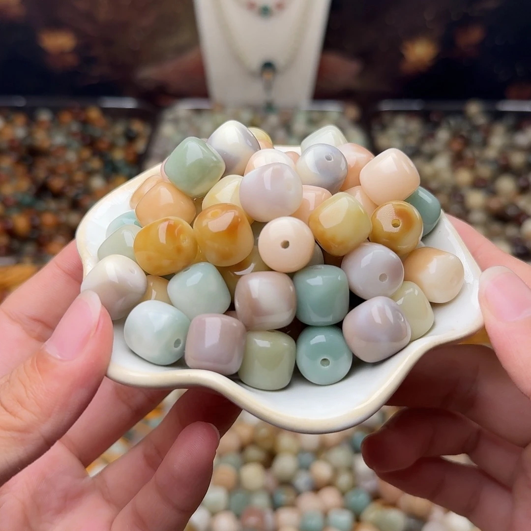 吊坠菩提根/象牙果50颗莫奈花圆13.5干磨正桶