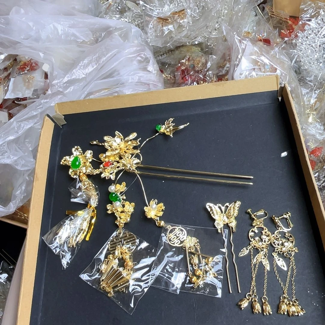 混合材质新娘头饰不退换不售后默认微瑕