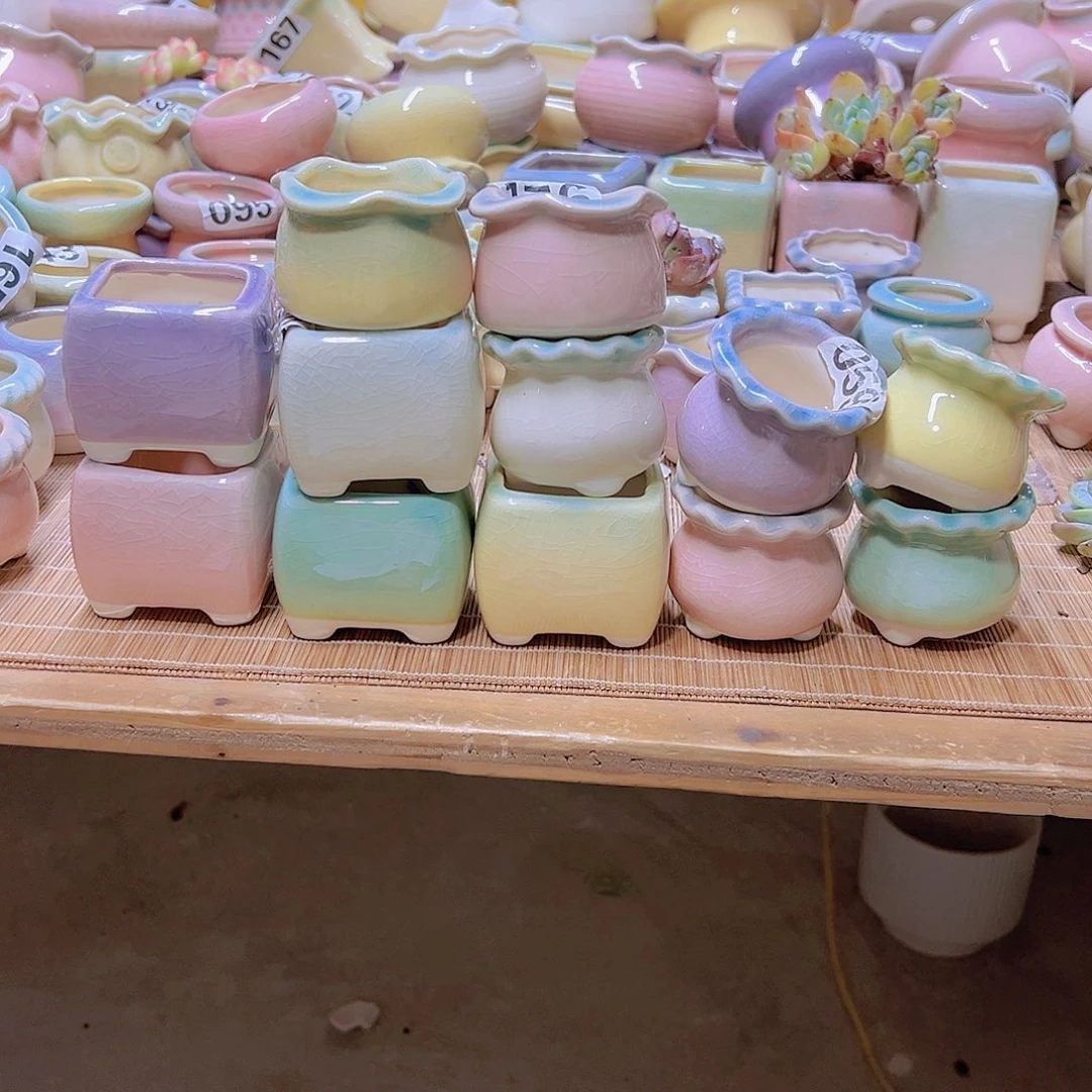 红陶陶瓷花盆当场满12包邮12个