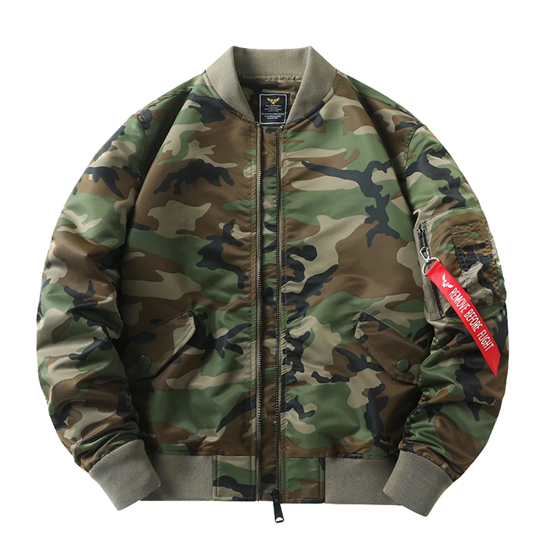 飞行员MA1夹克秋夏外套男士工装春款夹克迷彩美式男生M2219迷彩