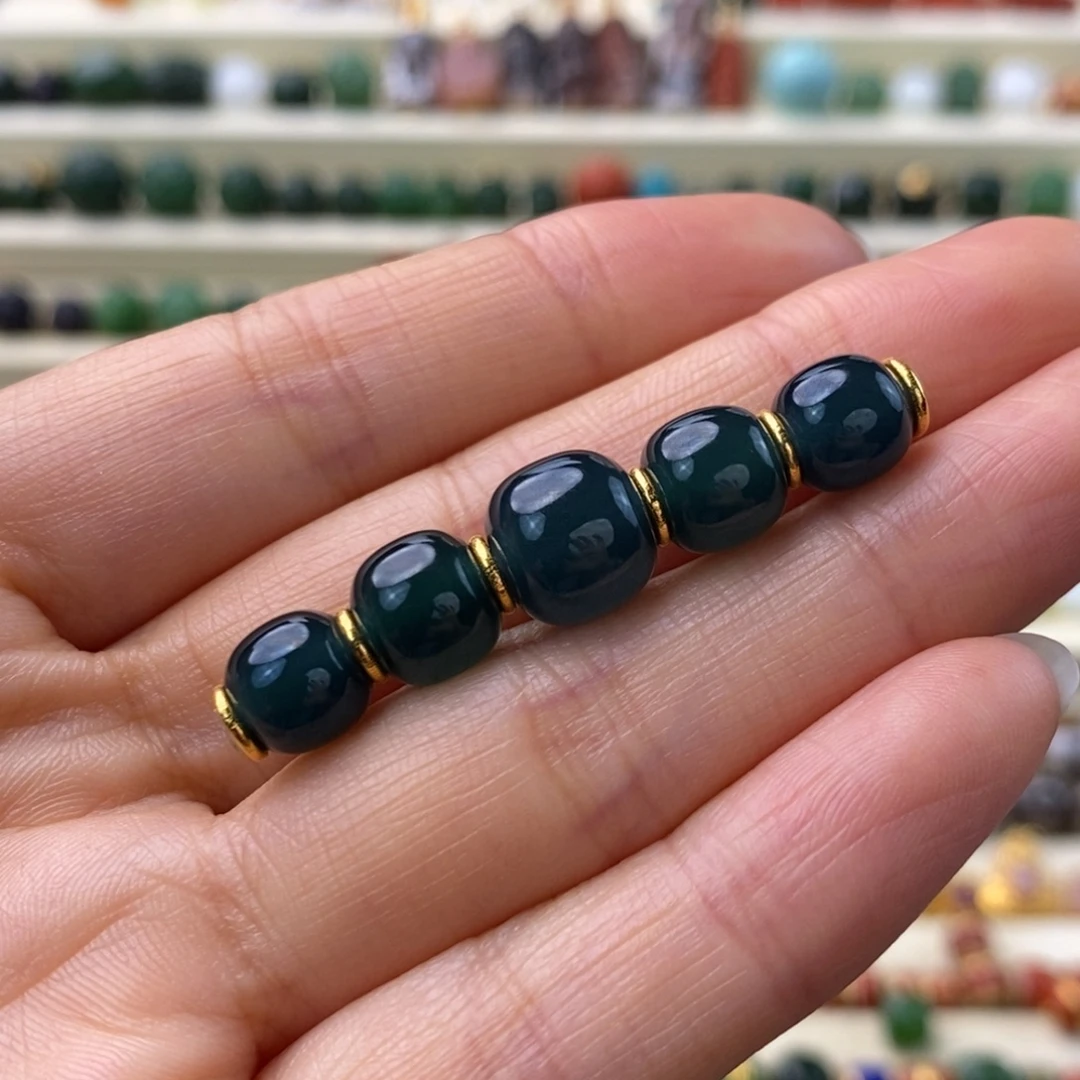翡翠18K金镶嵌颈饰套装