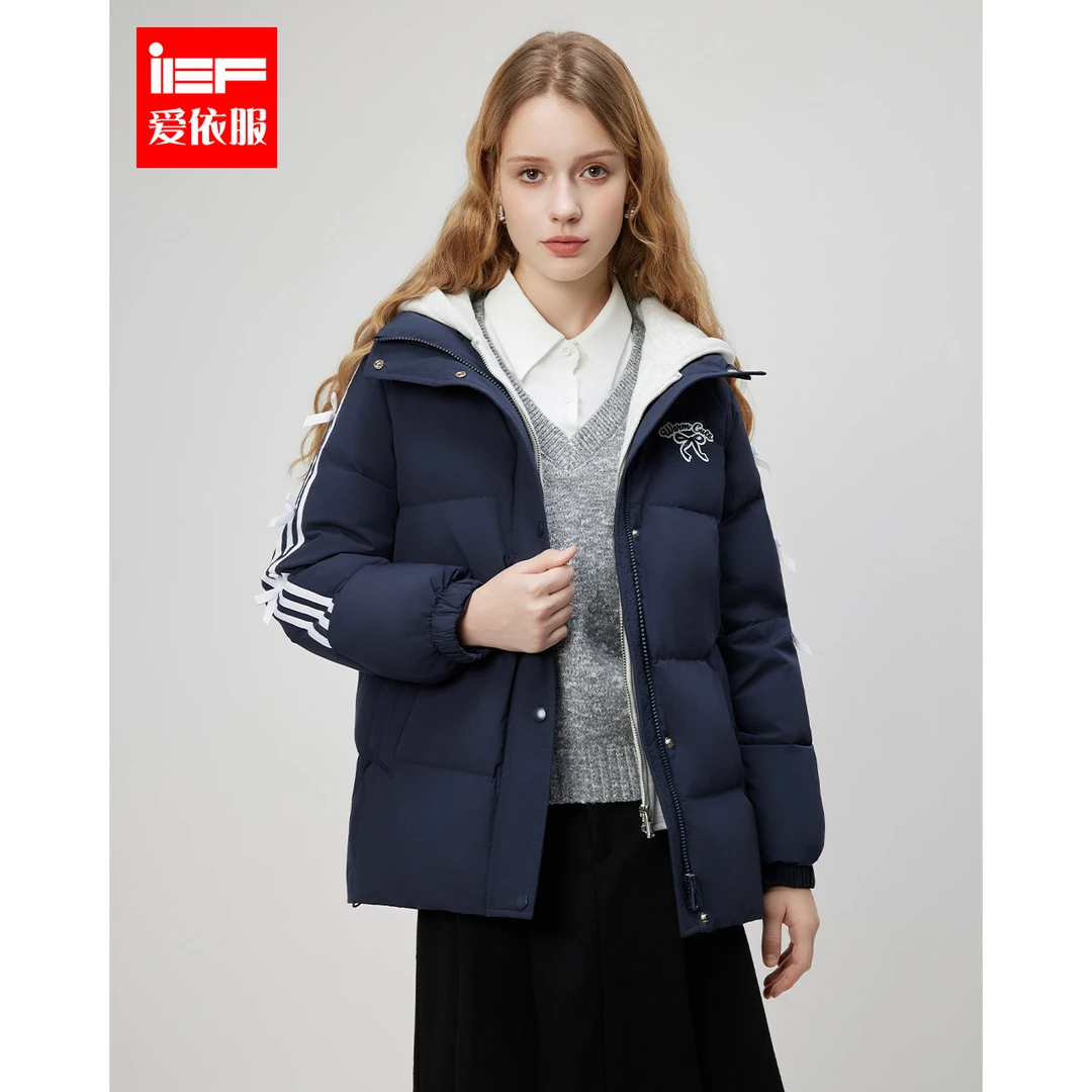 IEF/爱依服2025冬季新款美式时尚休闲小众设计甜美少女风羽绒外套
