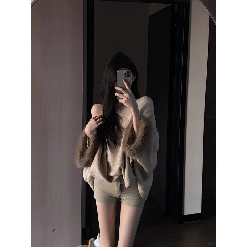 2026韩系设计感御姐风修身显瘦露肩上衣休闲百搭时尚高腰短裤套装