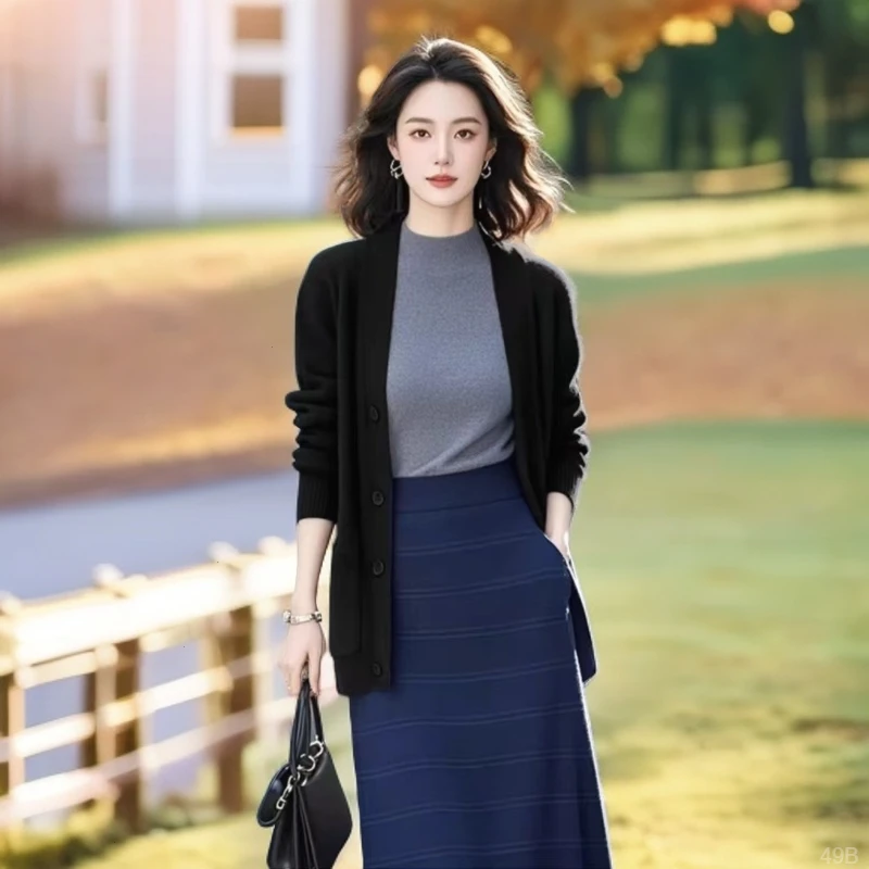 针织开衫女2025年秋冬新款韩系时尚复古慵懒风小众超好看减龄上衣