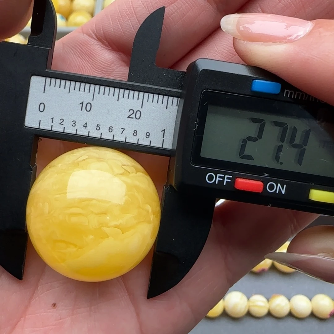 蜜蜡未镶嵌裸石虎皮妖花珠子