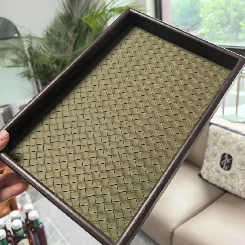 轻奢高级首饰收纳盒家用客厅茶几饰品项链手链耳环长方形木质托盘