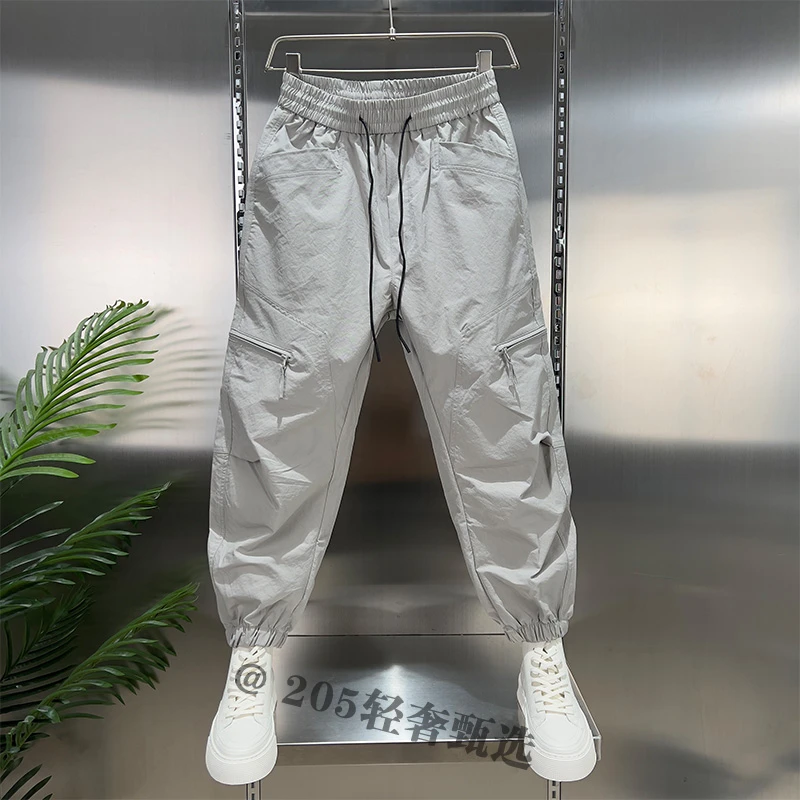 【轻奢】夏季薄款休闲裤男士潮流宽松百搭户外速干时尚束脚工装裤子
