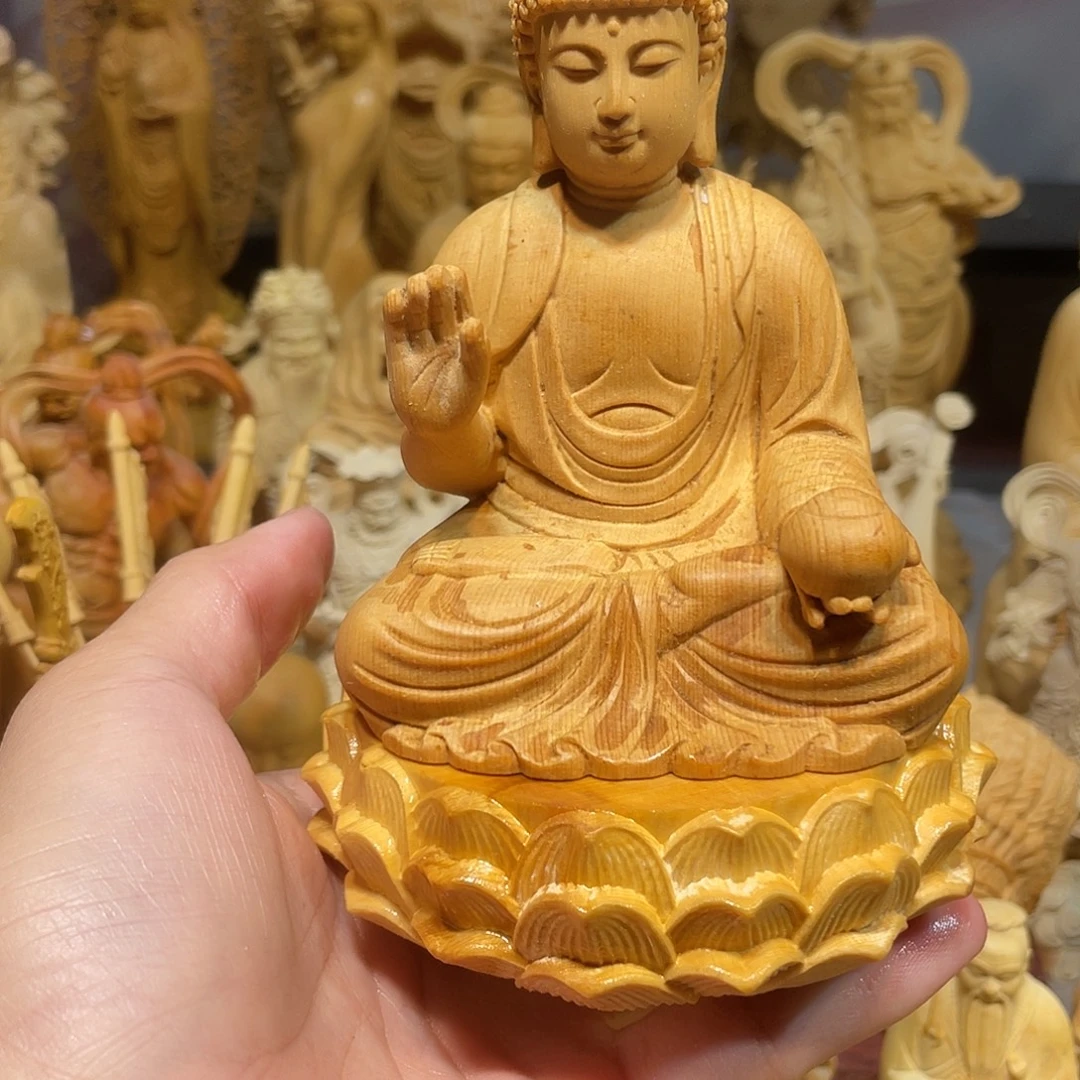 黄杨木小瑕疵药师佛