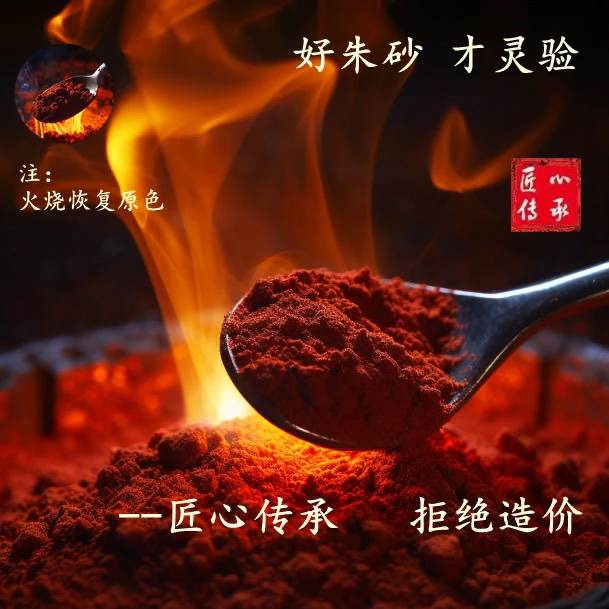 正宗专用道家朱砂真粉朱砂原石点睛写字画朱砂红色墨水开学写对联