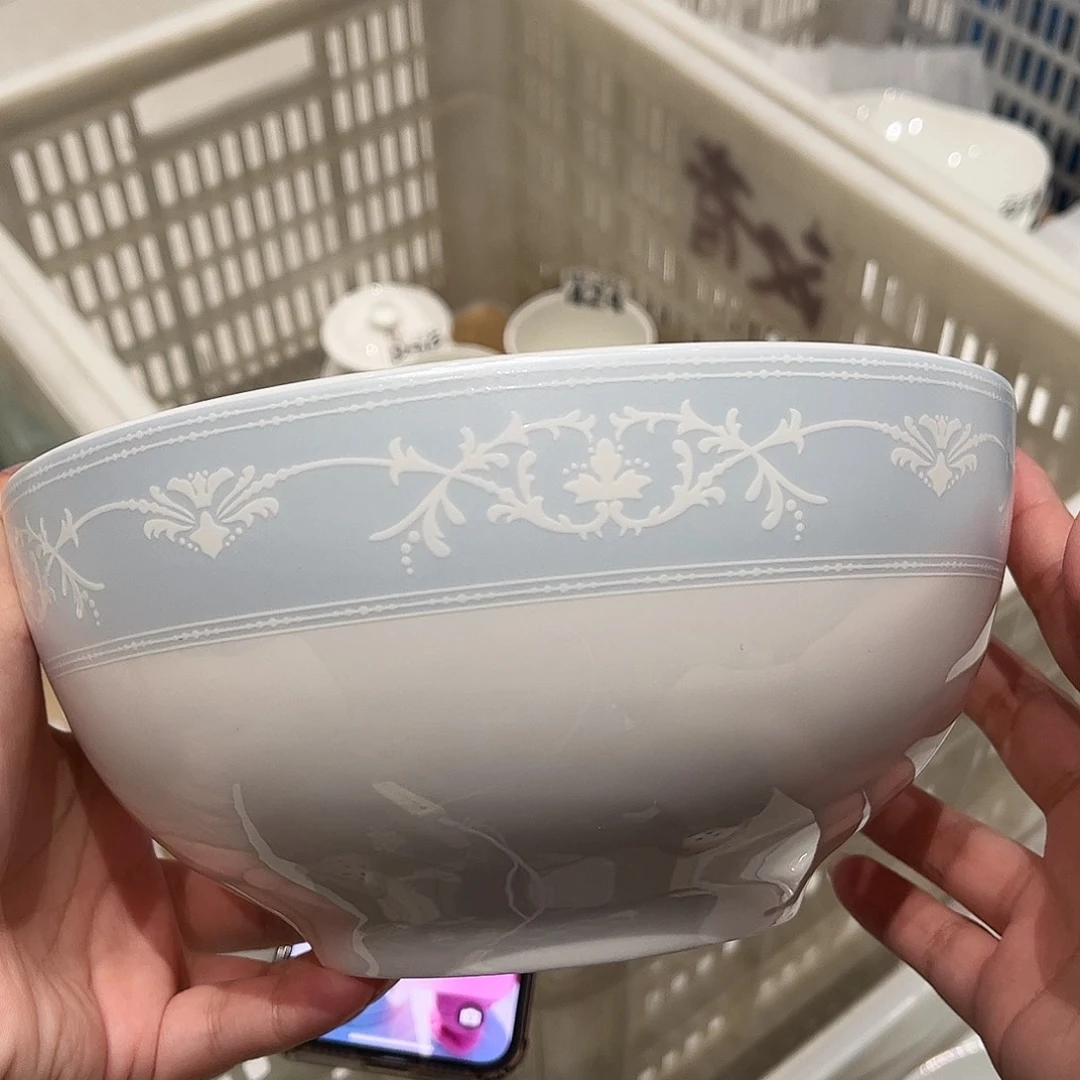 瓷片爱琴海8寸汤碗