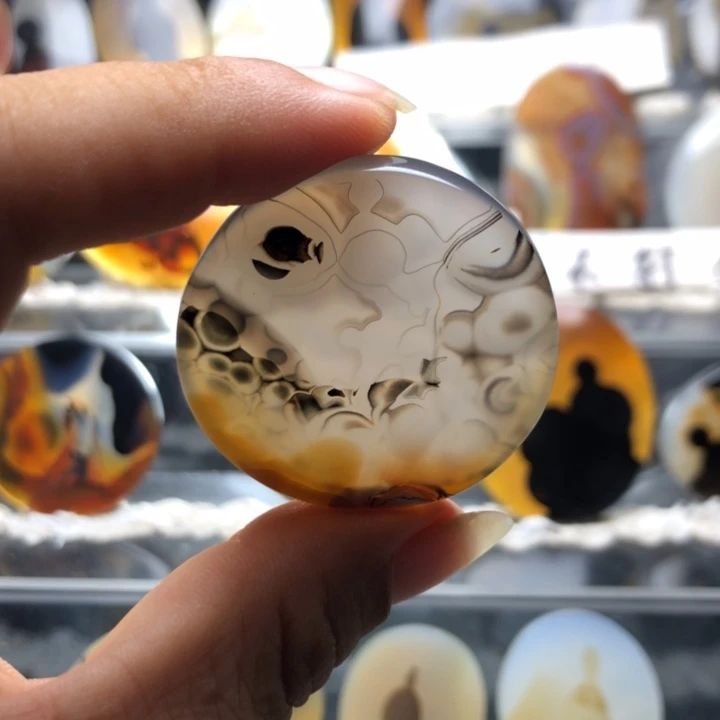 合金玛瑙/玉髓珠宝奇石63有瑕
