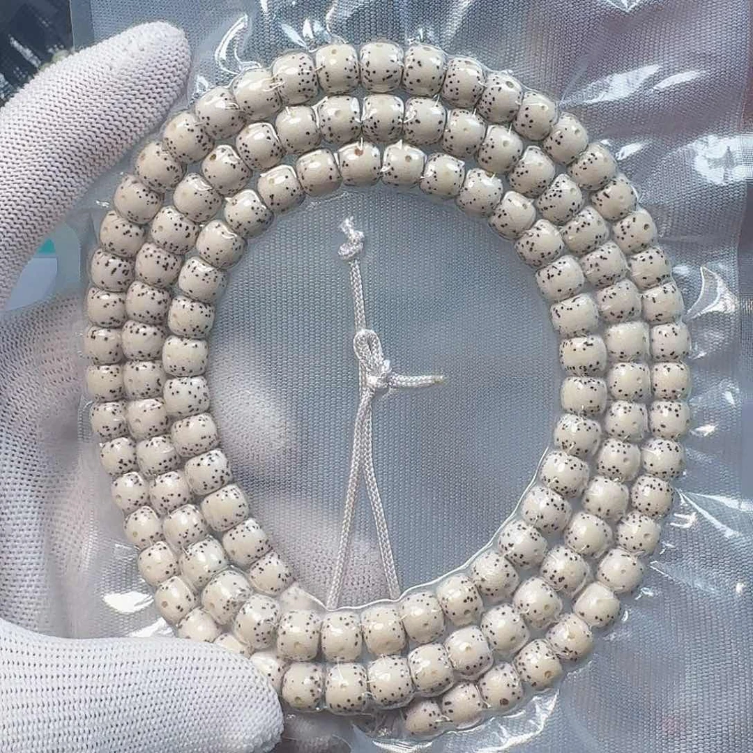 星月菩提手串原生态原白通体留白8/7长串