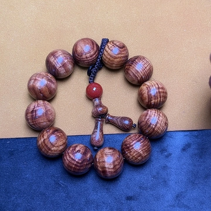 黄花梨/降香黄檀手串/手链2.0黄金底水波