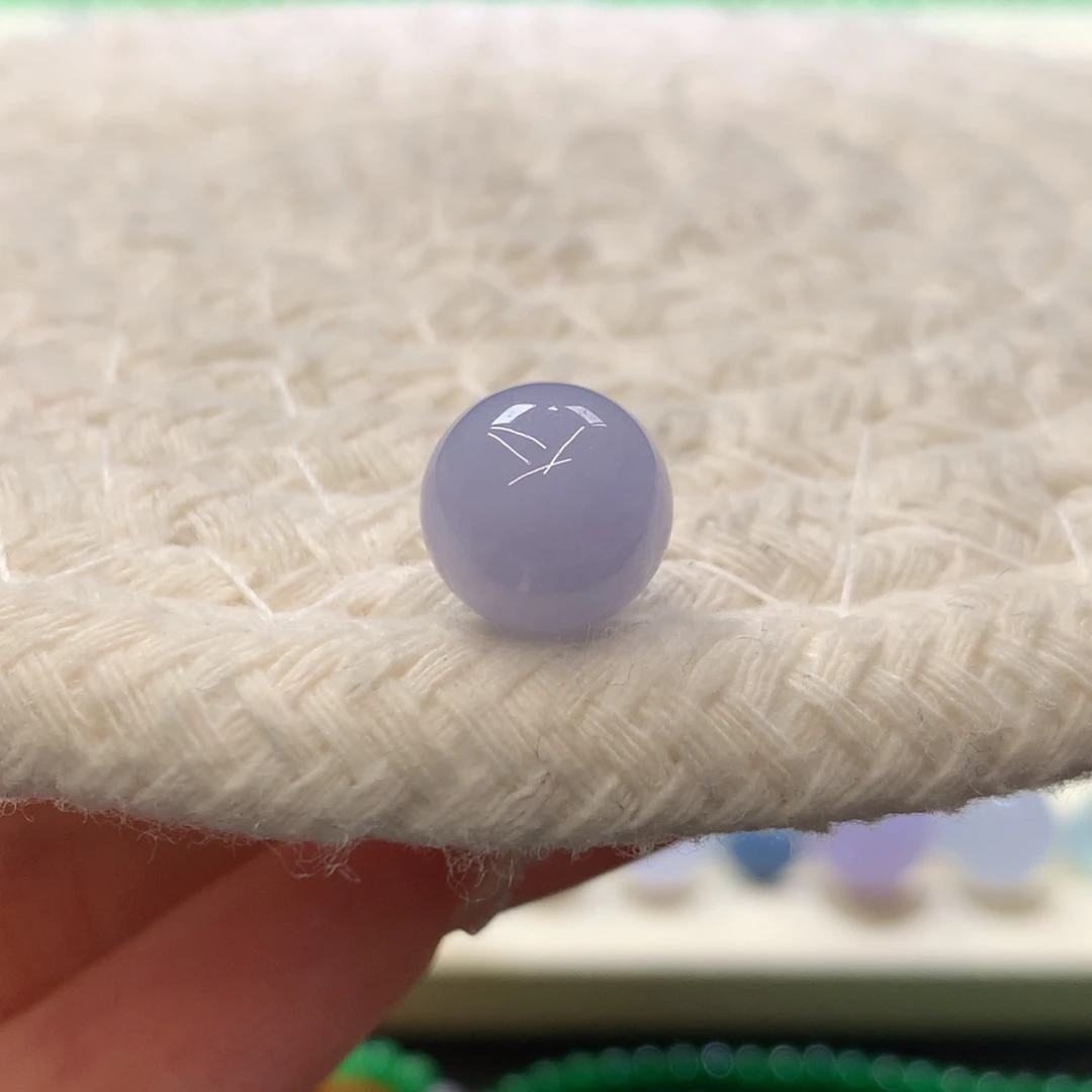 定制翡翠未镶嵌 毛货抛光定制 紫珠珠 卡10.1 ye