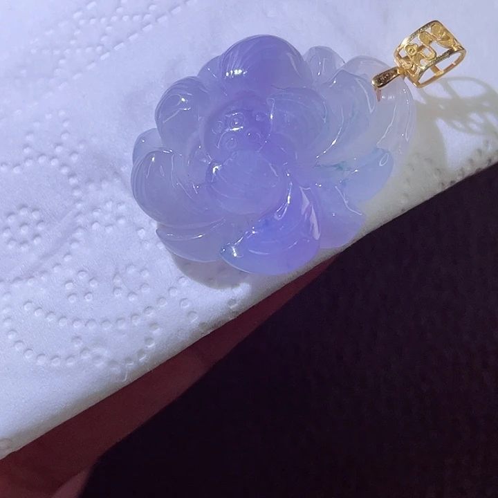 颈饰18K金镶嵌翡翠翡翠