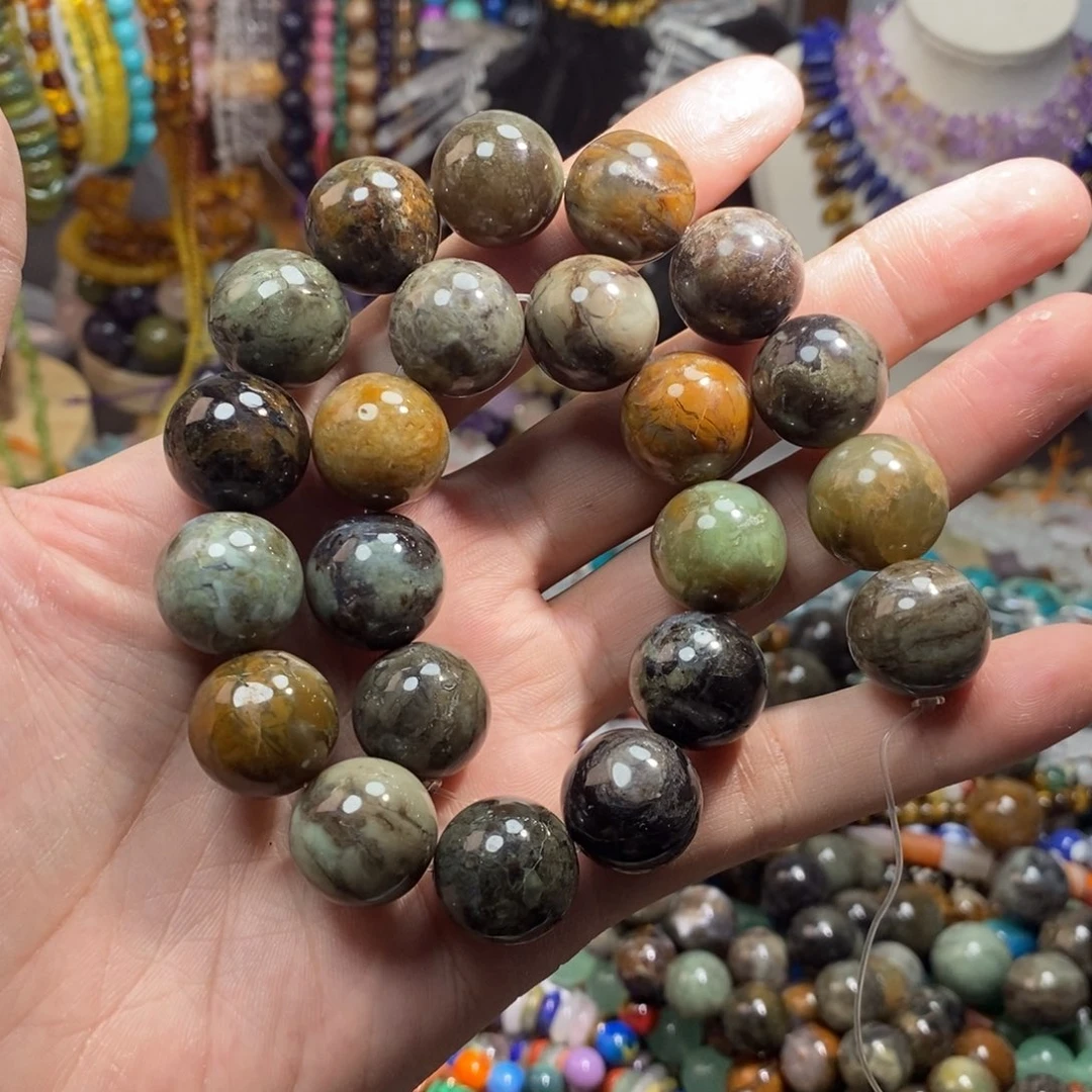 石英质玉未镶嵌，彩玛瑙18mm，