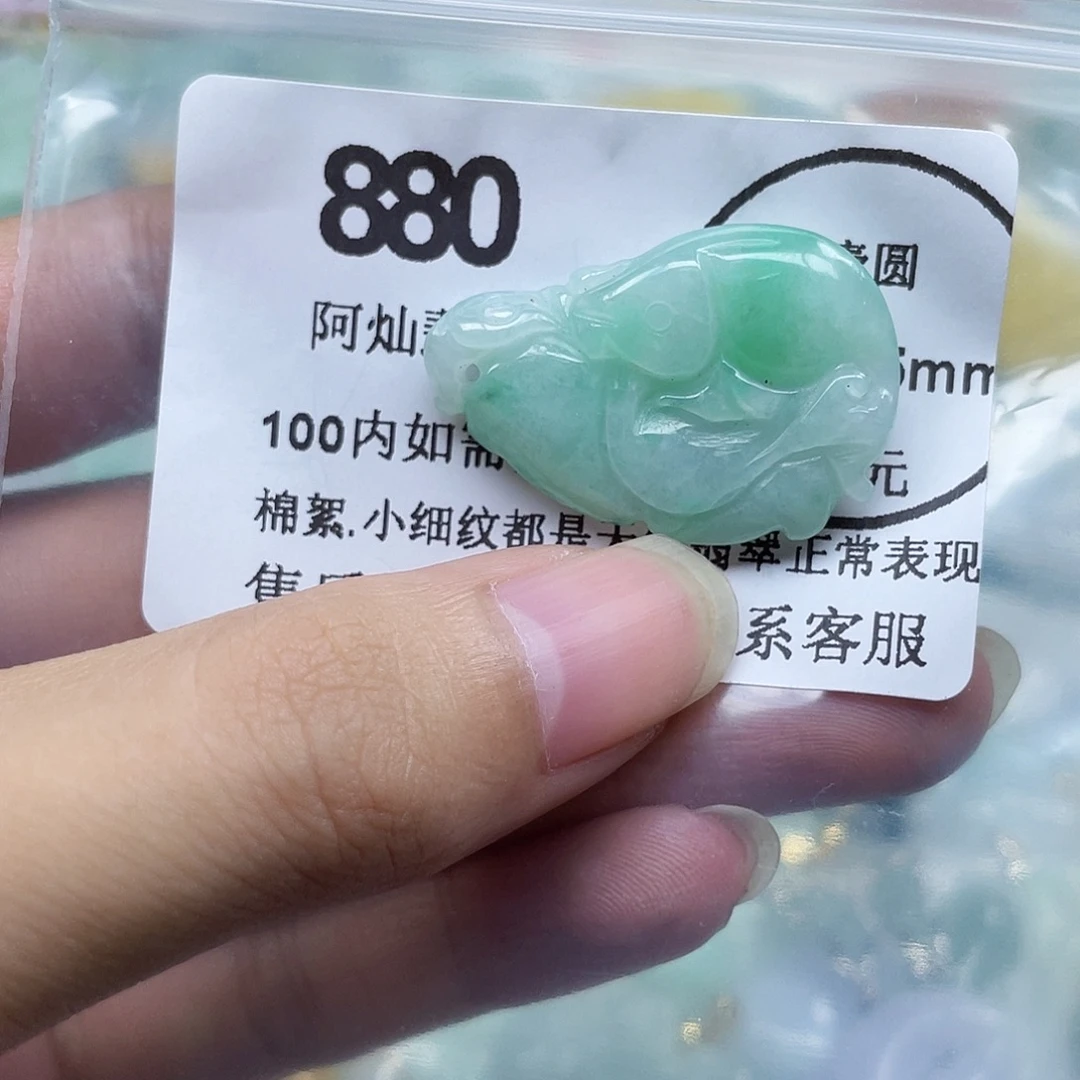 翡翠未镶嵌吊坠(不含链)