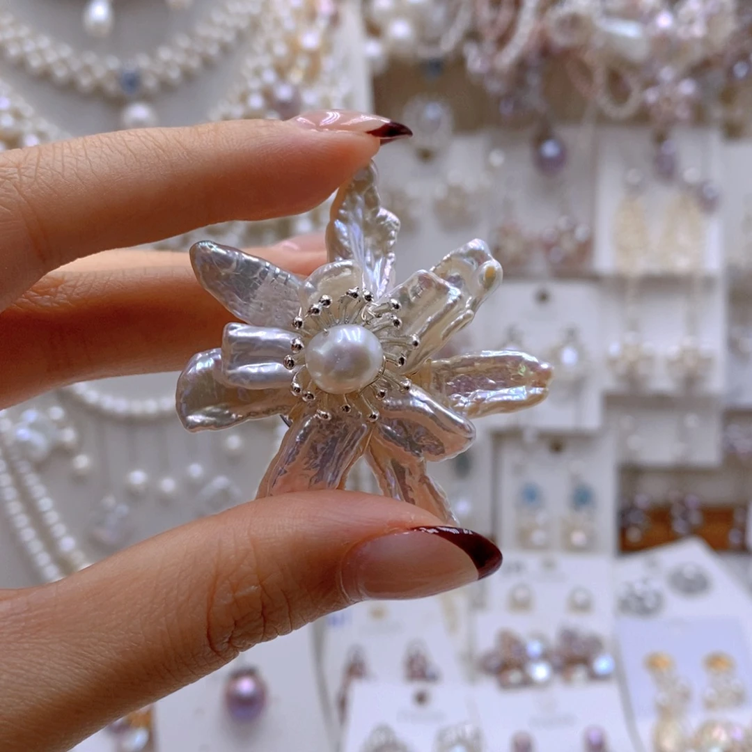 颈饰银S925镶嵌淡水珍珠8****9