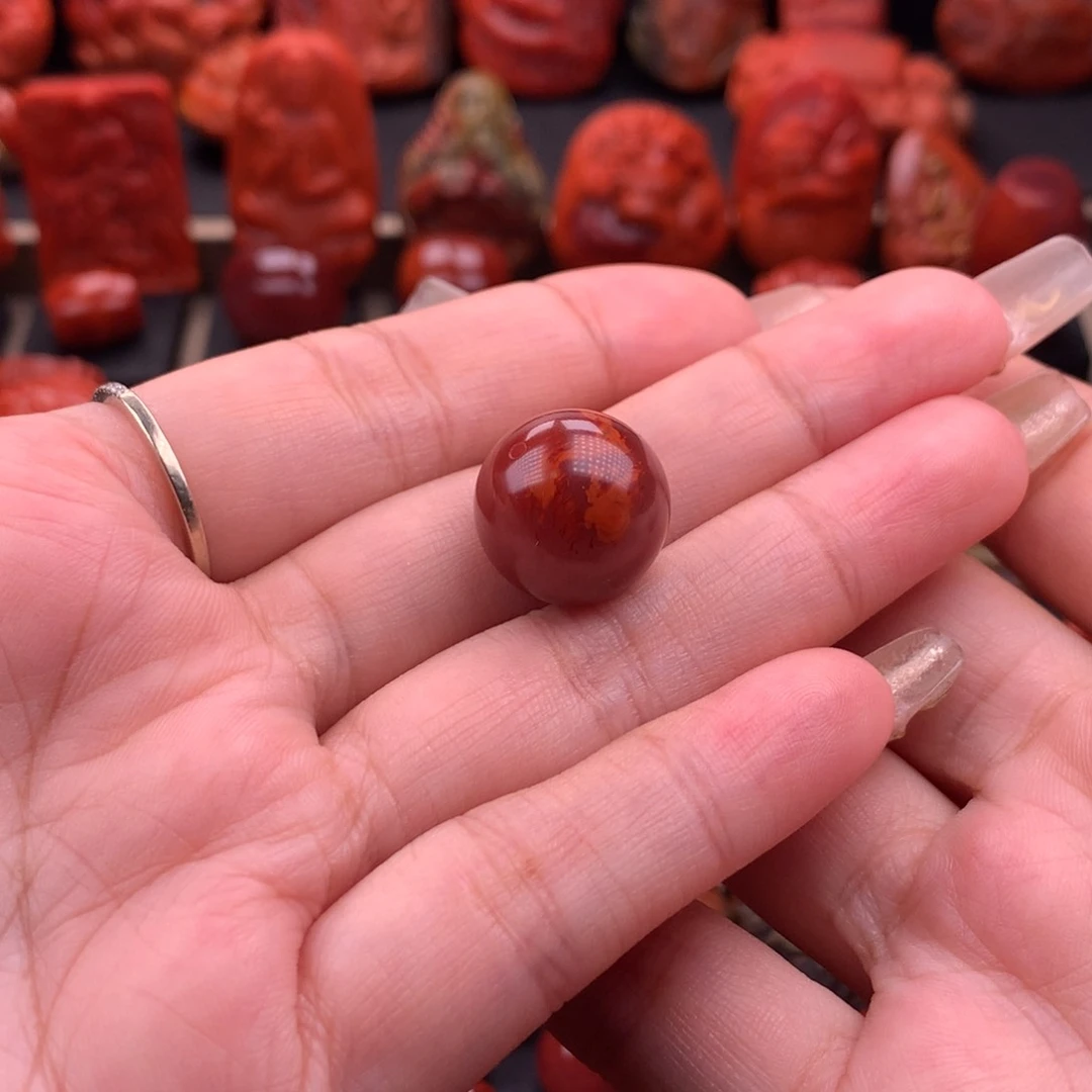 南红玛瑙南红川料圆珠16.1mm未镶嵌