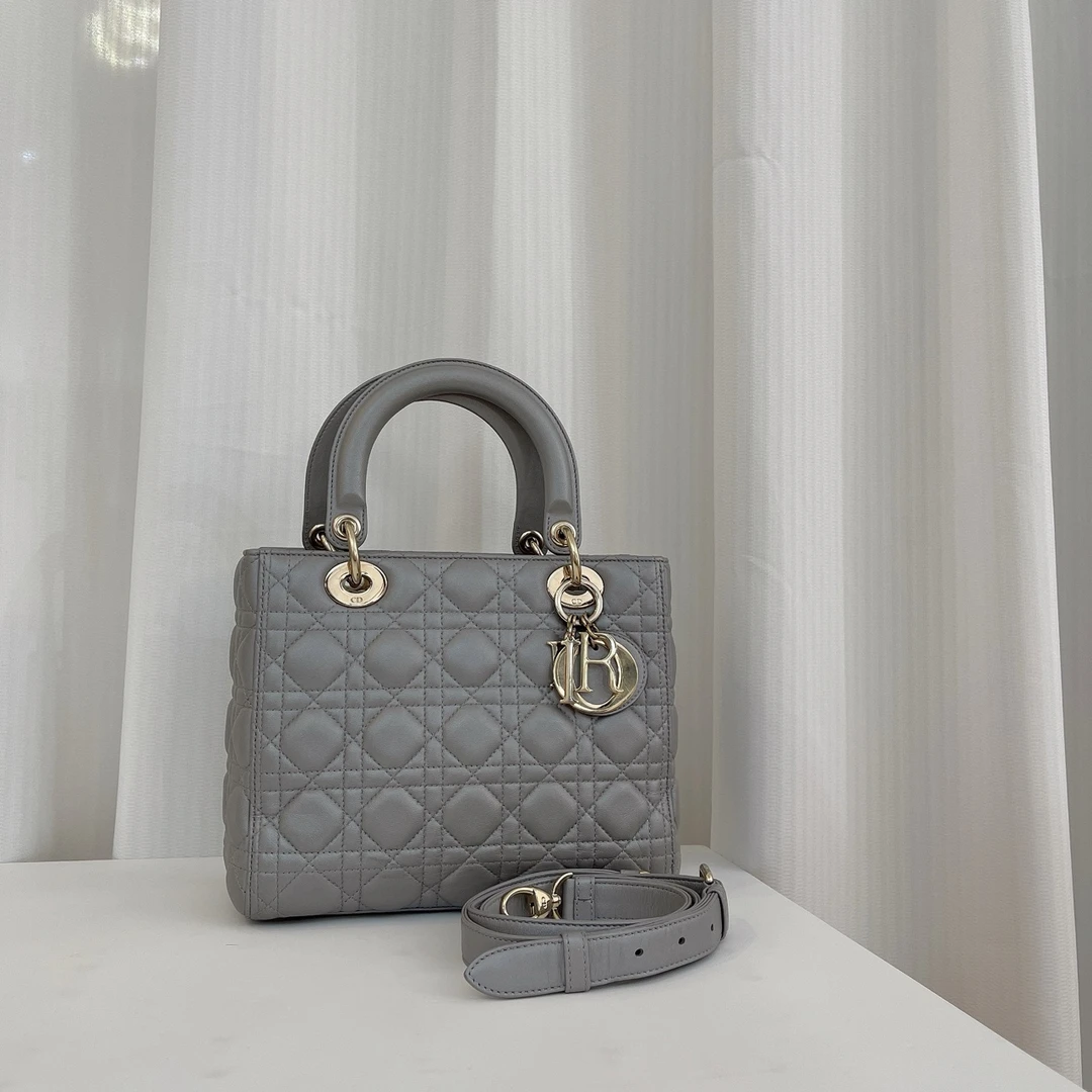 95新 DIOR/迪奥 迪奥 灰色五格戴妃底23  B235