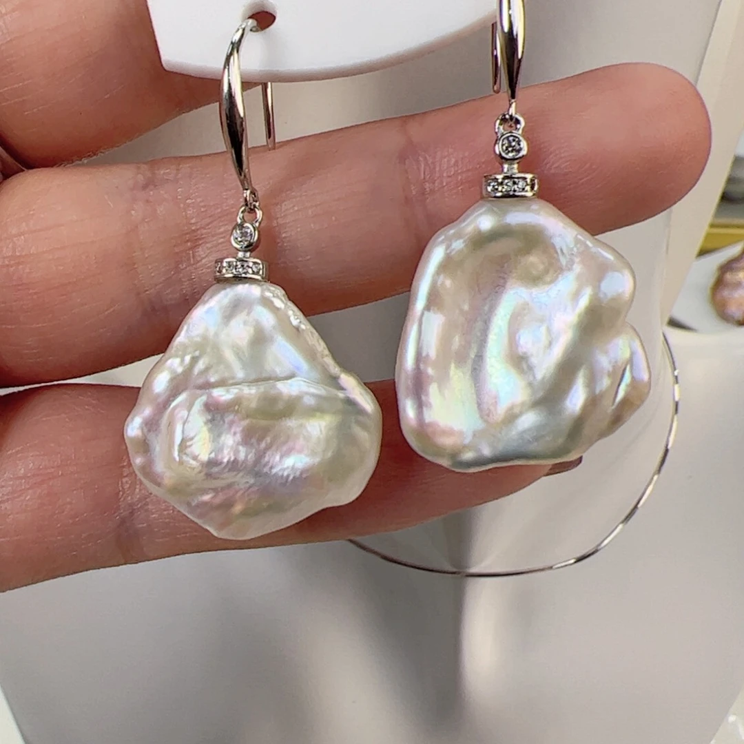 淡水珍珠吊坠(不含链)银S925镶嵌