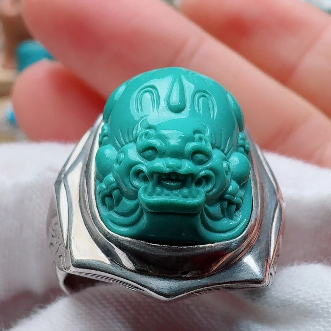 绿松石银S925镶嵌珠宝奇石