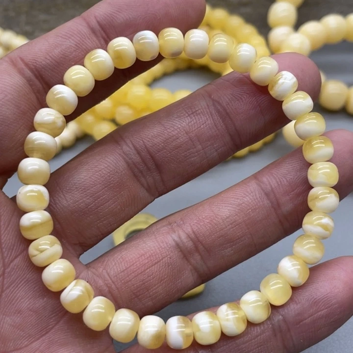 琥珀未镶嵌裸石手串