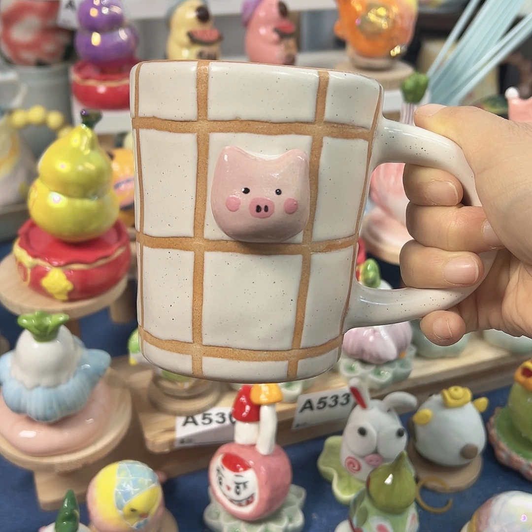 摆件陶微瑕手绘杯子