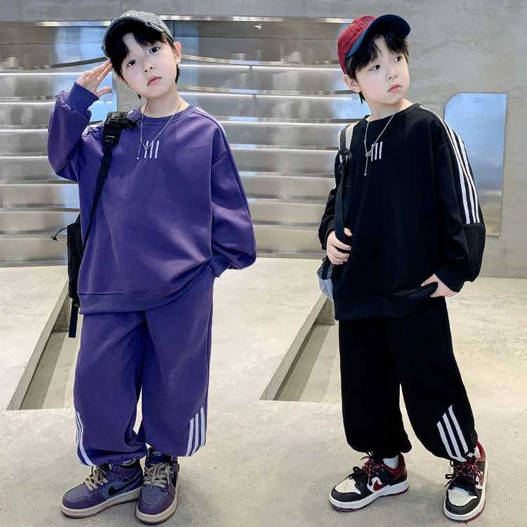 男童卫衣套装春装2025新款春秋款中大童运动春季儿童男孩酷帅气潮