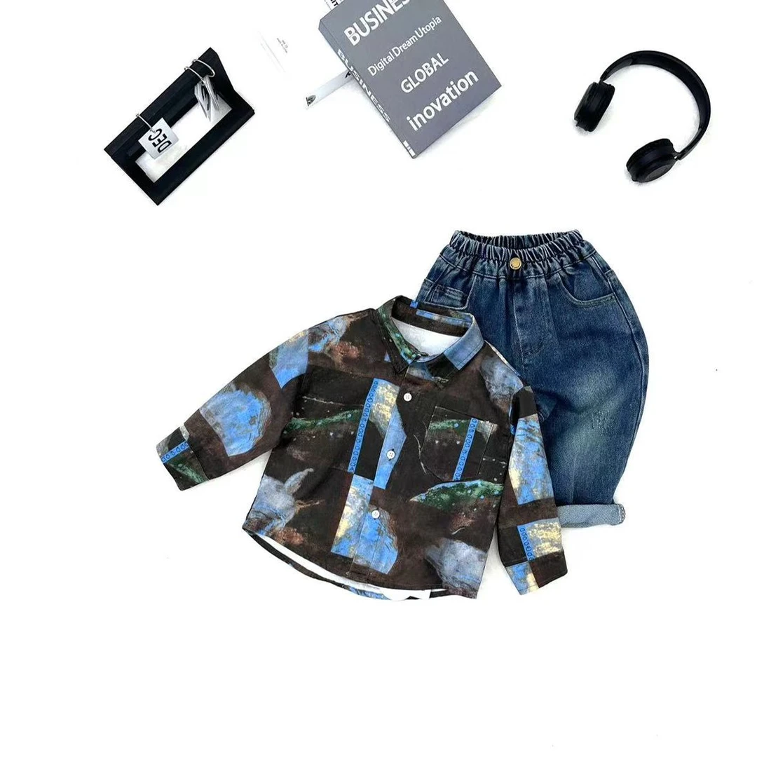 C7006  抽象印花衬衫