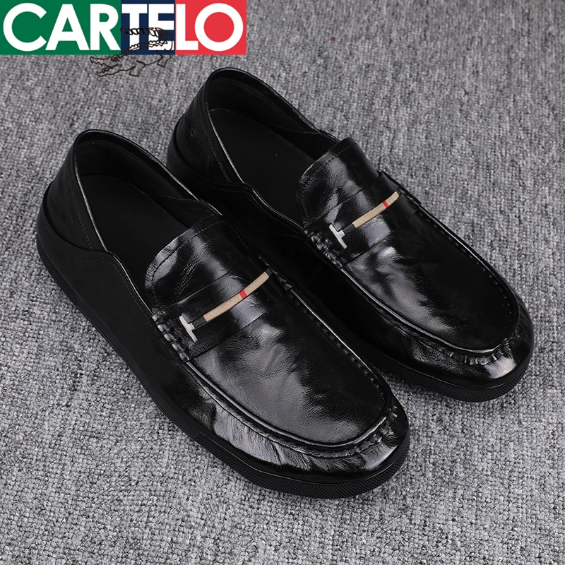 男一脚蹬商务皮鞋单鞋懒人鞋乐福鞋豆豆鞋皮鞋