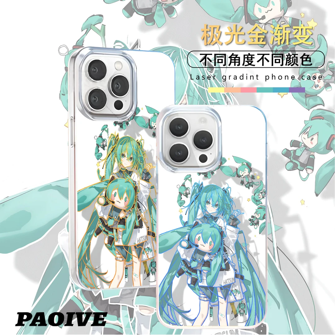 初音未来适用苹果华为vivo一加iPhone小米红米极光手机壳