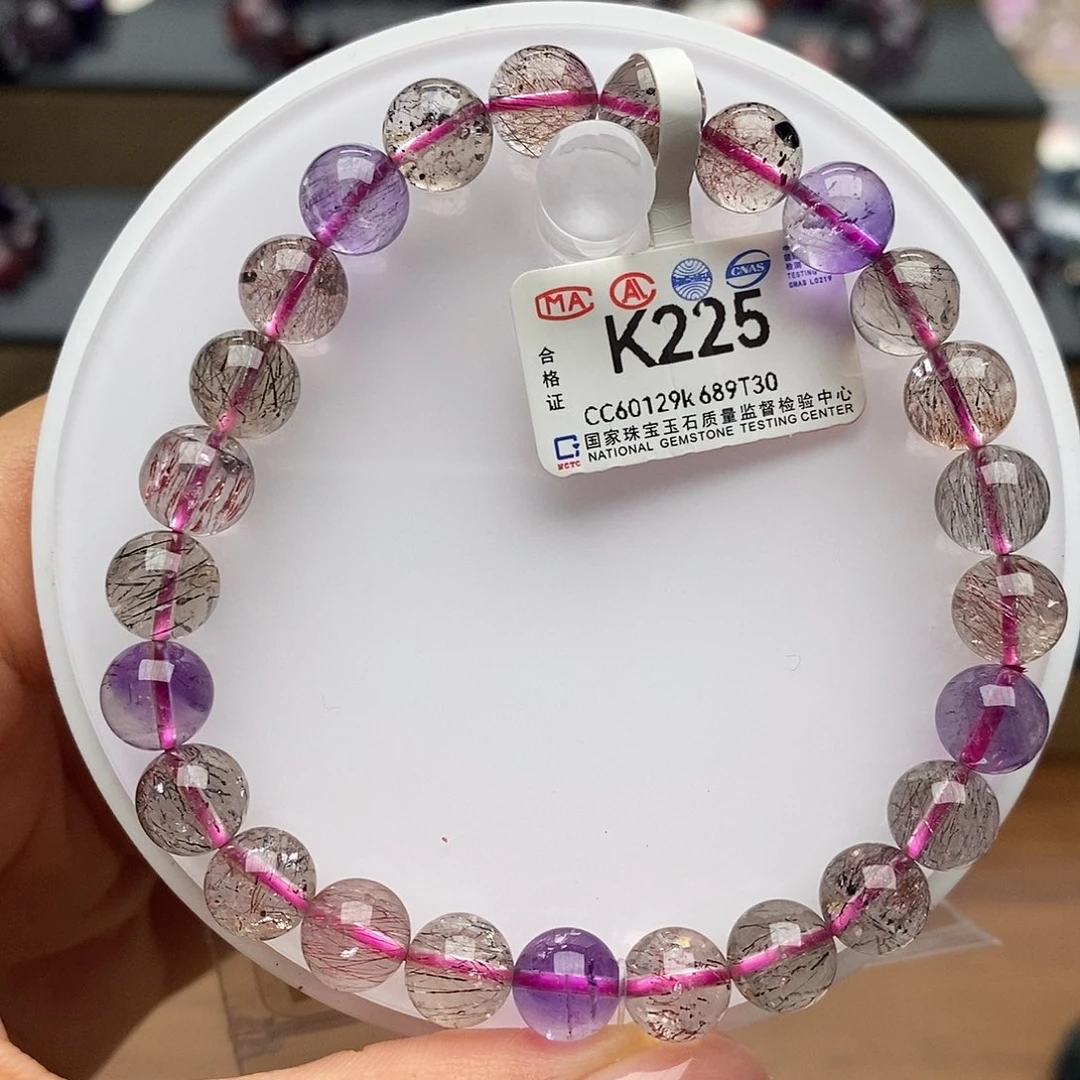 水晶手串未镶嵌K225仙女超七8m