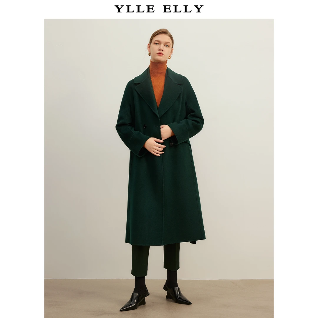 【芊芊专属】质感毛呢大衣女冬气质翻领长外套