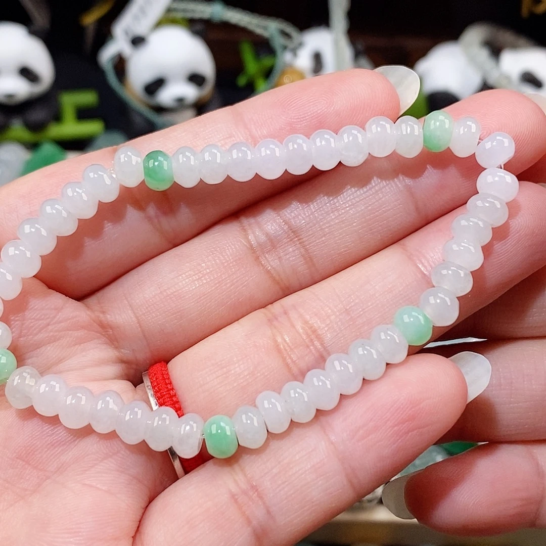 散珠翡翠鼓珠手串