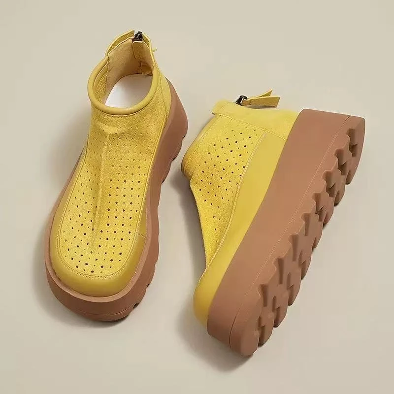 2025新款镂空真皮单鞋