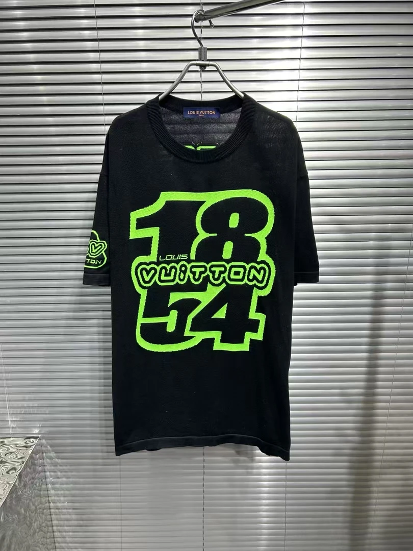 95新 LouisVuitton/路易威登 1854系列黑色针织短袖/L码