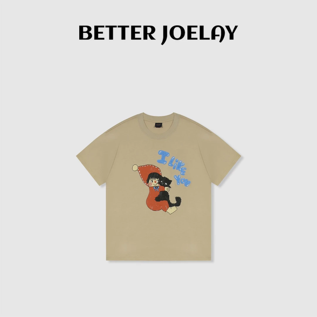 BETTER JOELAY-中版【和梵】时尚百搭宽松T恤短袖可爱KH1979