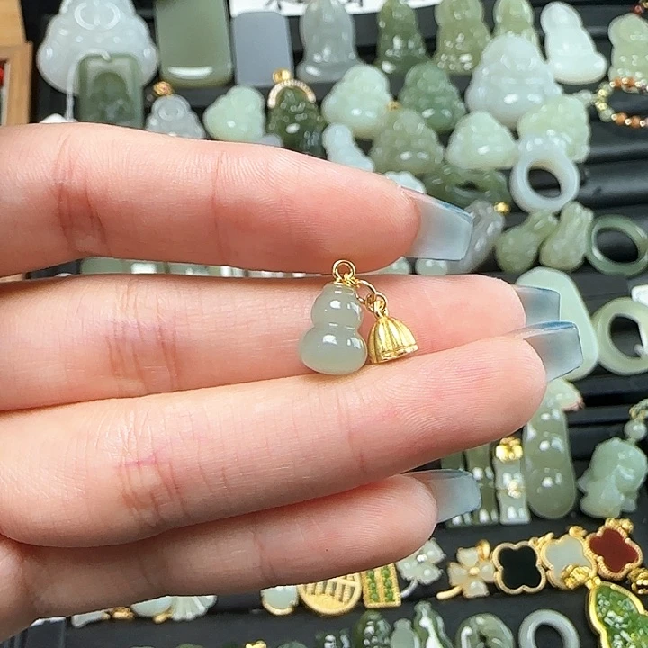 和田玉银S925镶嵌颈饰